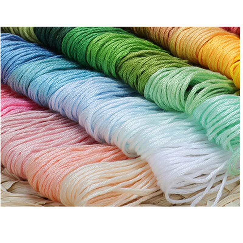 50/100Pcs Embroidery Floss Cross Stitch Thread Mix Colors Cotton Sewing Skeins Floss Kit DIY Craft Sewing Tools Needlework