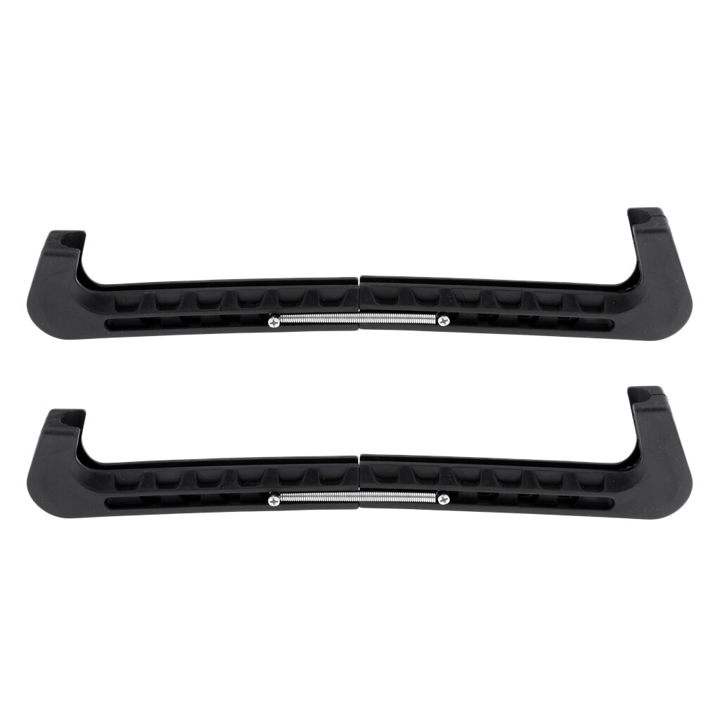 2 pièces en plastique souple Hockey sur glace Figure patin lame garde couverture protecteur pour les femmes hommes jeunes enfants: Black