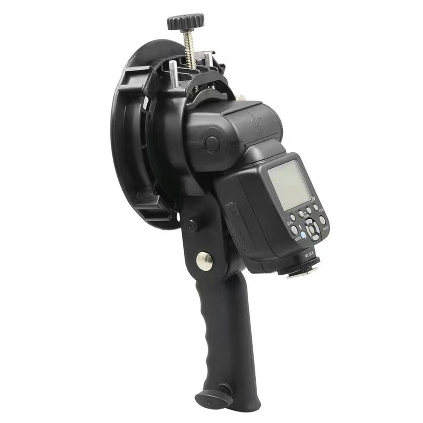 S-Type Bracket Mount Holder with Adjustable Handle for Speedlite Flash Softbox Beauty Dish Reflector Photography Umbrella