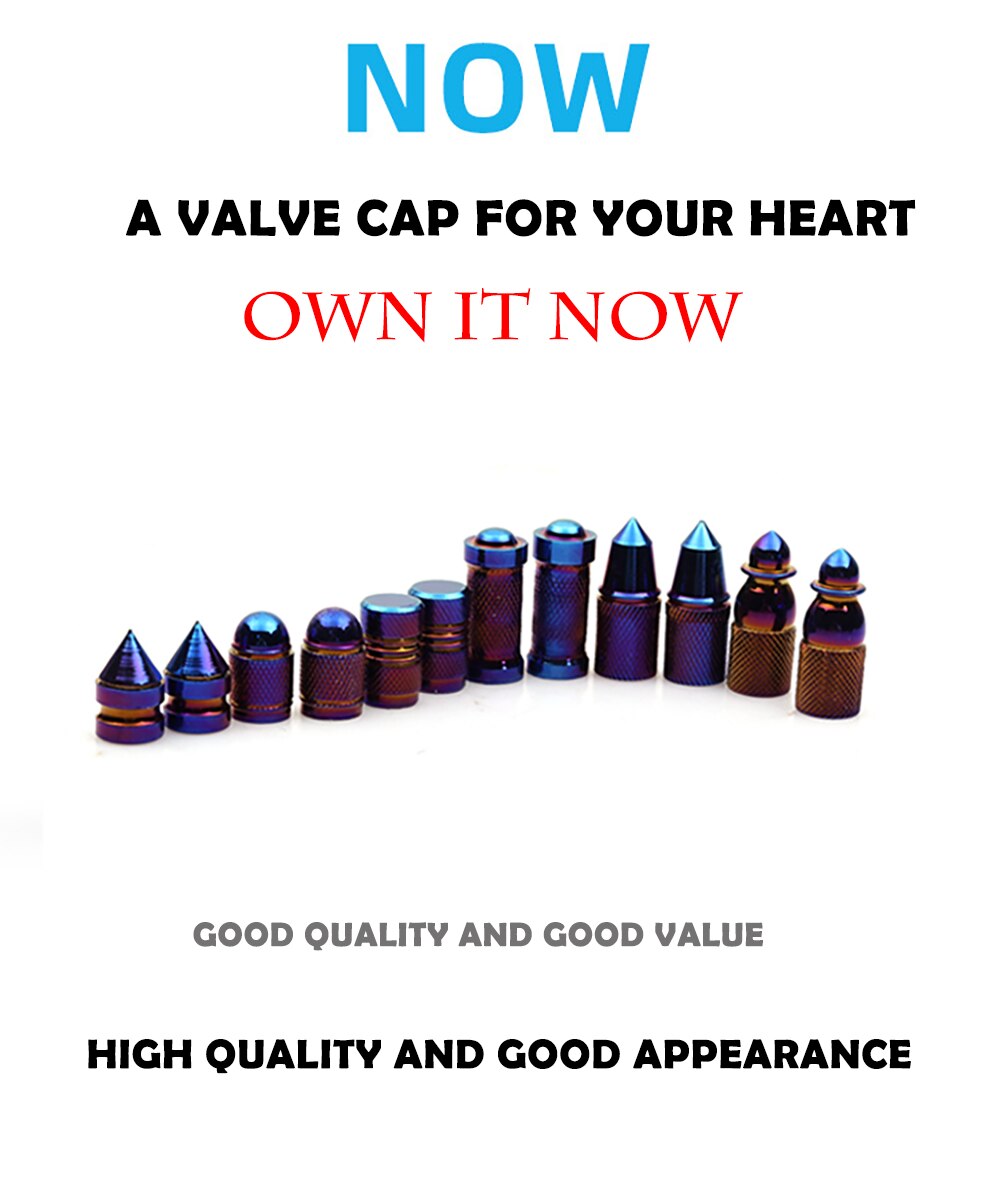 2PCs Durable Aluminum Alloy Motorcycle Valve Cap Dust Cover Wheel Tire Rim Valve Rod Cap Replacement