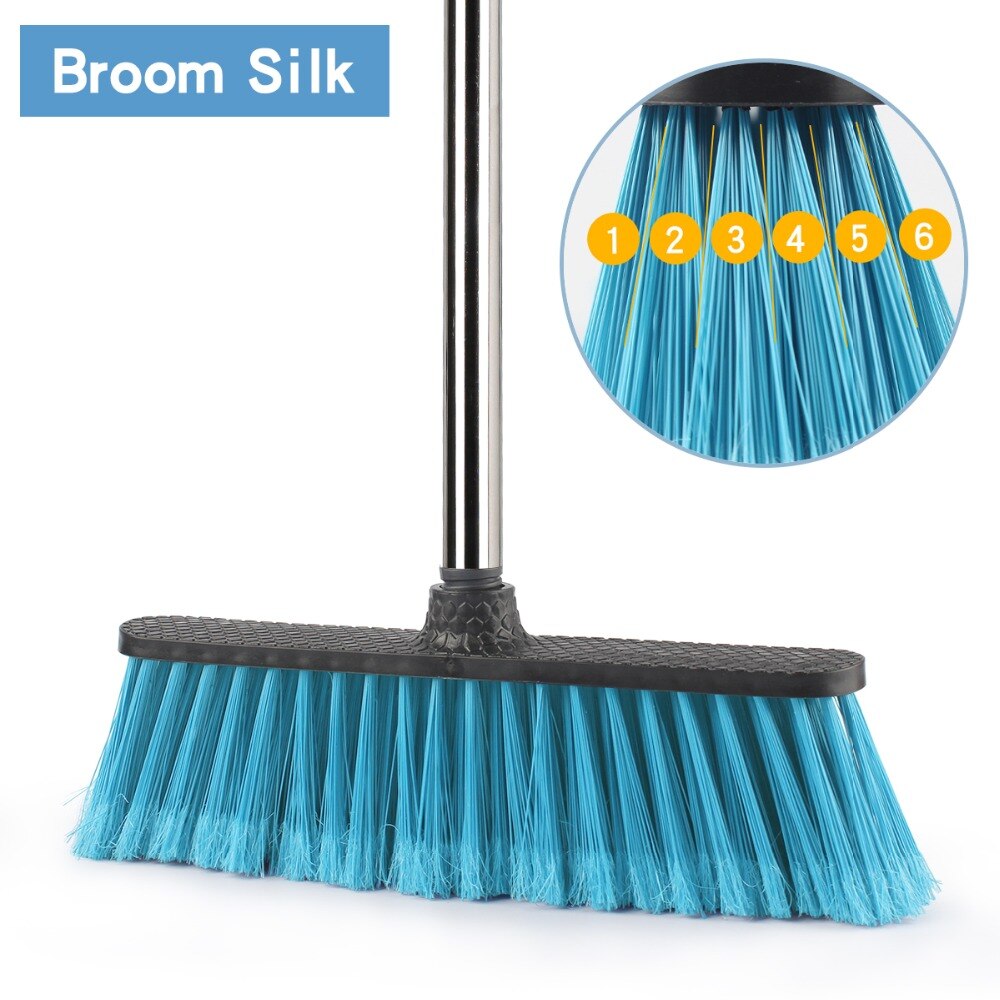 Adjustable Long Handle Floor Cleaning Broom with Plastic Brooms Scrubber for Cleaning Bathroom Courtyard Portable Tools broom