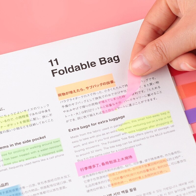 F3MA Rectangle Tabs Notebooks Paper Stickers Pad Self-adhesive Notes Paper Sets Students Office Home Supply for students