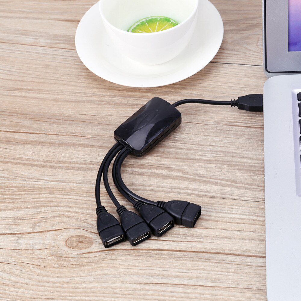 4 in 1 Ports USB 2.0 Extender Cable Splitter Connector Adapter Multi Ports USB Hub Extender for Notebook Laptop PC Computer