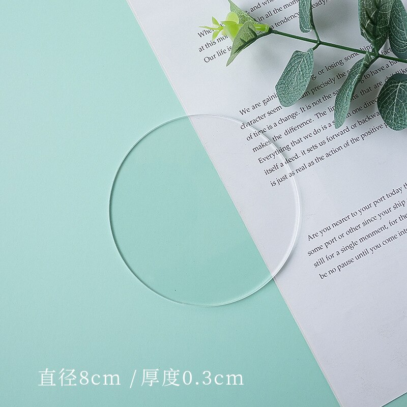 Ins Wind Transparent Acrylic Board Photo Props Net Celebrity Ornaments Decoration Cosmetics Photography Shooting Background: Diameter 8CM