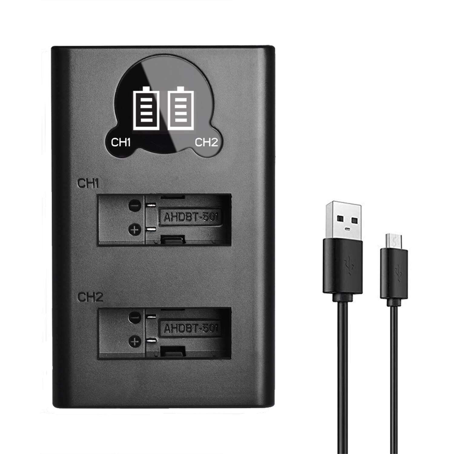 Batmax til gopro hero 8 hero 7 hero 8 6 hero 5 sort batteri akkus + usb lcd -oplader type c til go pro hero 8 kameraer