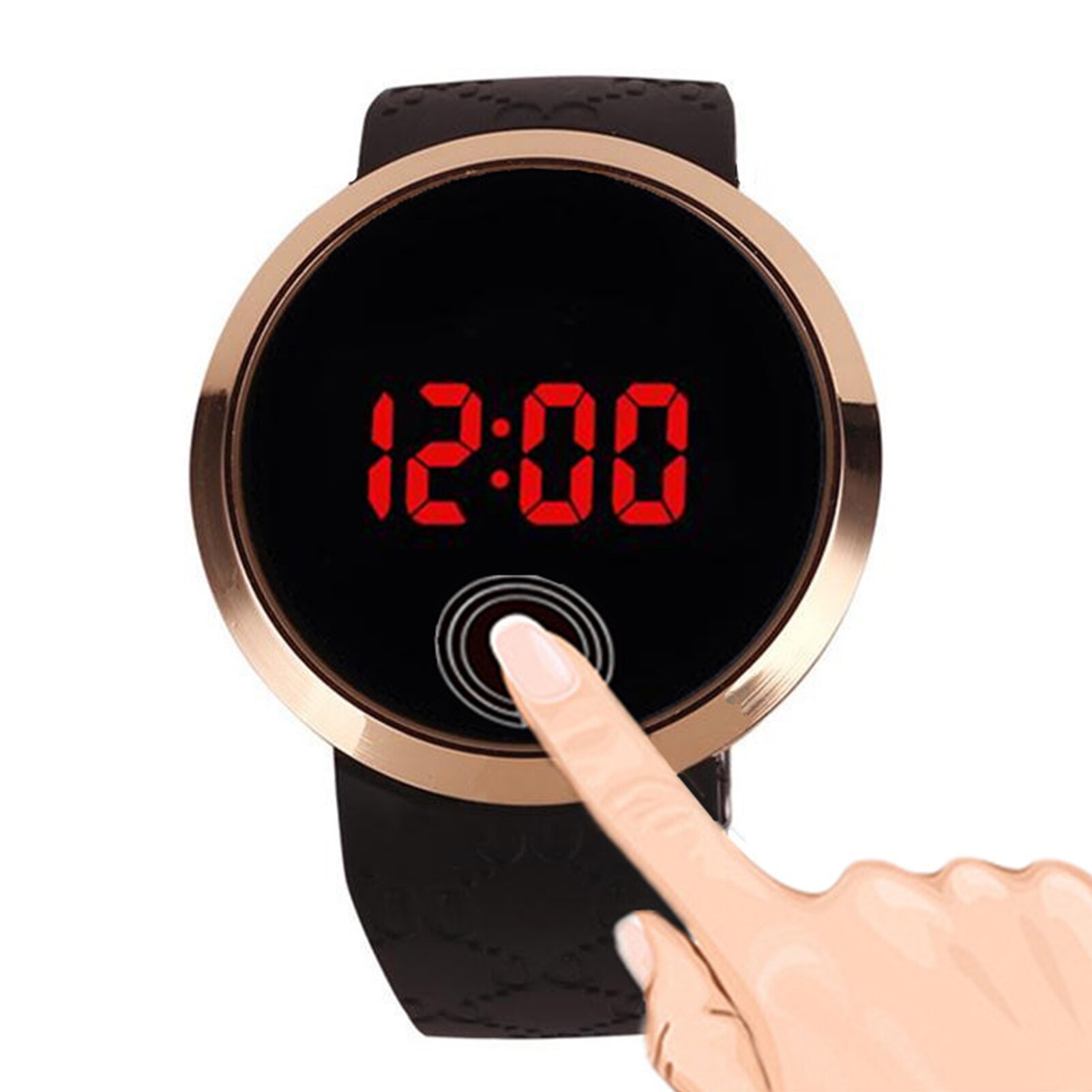 Mode Casual Paar Horloge Unisex Eenvoudige Casual Led Elektronische Touch Screen Digitale Horloge Sport Horloge