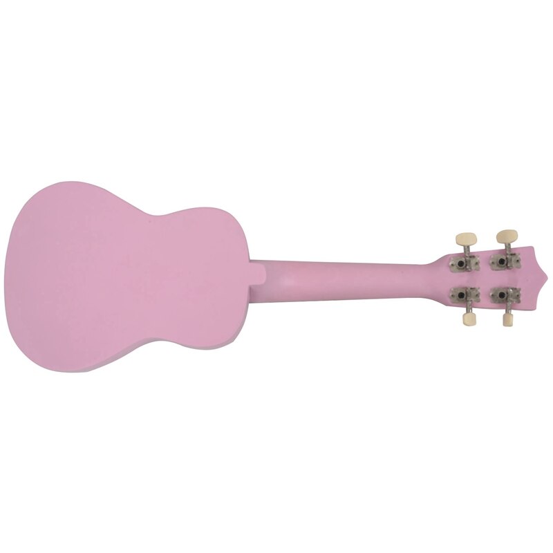 AD-Mcool Soprano Ukulele Pink 21 Inch 4 Strings Ukelele Cheap Hawaii Mini Guitar Heart-Shaped Tone Hole Basswood Wood