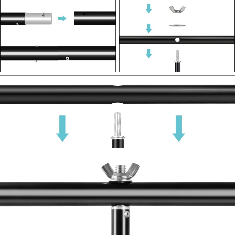 Trépied de fond de Studio Photo en forme de T, Support avec Clip à ressort, arrière-plan pour la photographie sur écran vert, touche Chroma