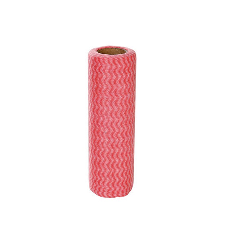 25 stuks/pak non-woven keukenreinigingsdoekjes wegwerpdoeken schuursponsjes vaatdoekjes badkamerwashandjes keukenhanddoeken: Rood