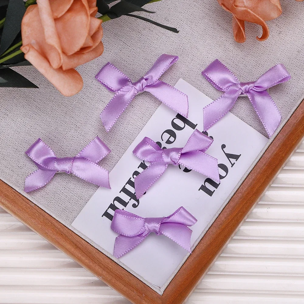 5-24 Uds Y2k niñas arcos Mini pinzas para el cabello horquilla de Metal pasador hecho a mano cinta arco flequillo Clip accesorios para el cabello de: L / Morado