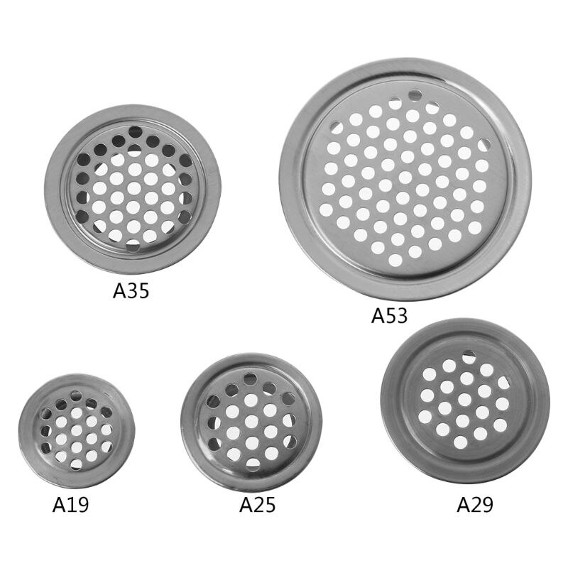 Ventilatierooster van roestvrij staal, ronde ventilatiegaten met  m17e ventilatiegaten