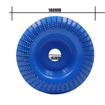 16mm/22mm Grinder Wheel Disc Wood Angle Grinding Wheel Abrasive Disc Tools Rotary Disc Sanding Wood Carving Tool: blue 16 100mm