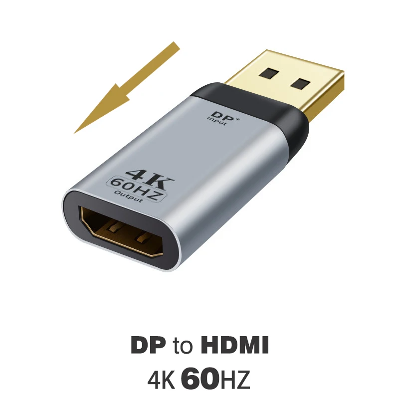 DP1.4 zu HDMI2.1 Kabel Mini DP 1.2 zu HDMI 2.0 Video Adapter 4K@60Hz 8K@60Hz DisplayPort Adapter für PC Laptop Projektor Monitor: schwarz