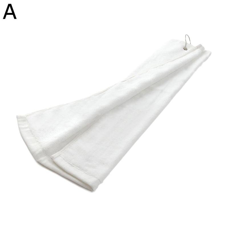 40 * 32cm golf håndklæde, lille håndklæde, bomulds fløjl krog rent håndklæde håndklæde: Hvid