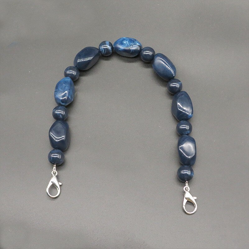 Donne di Colore Della Gelatina di modo Variopinto Acrilico Della Resina Catena Tracolla Borse A Tracolla Facile Abbinamento Borsa di Plastica Della Cinghia di Accessori Del Sacchetto: Blue / 34.5cm Silver clasps