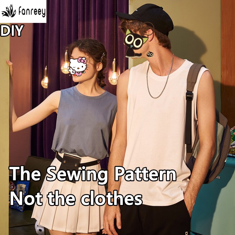 Simplicity sewing patterns for Men's summer beach vest skinny sleeveless undershirt N41