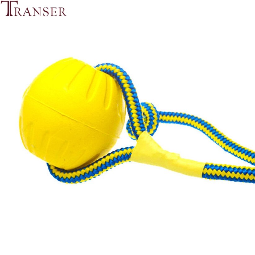 Transer Pet Supply Durable Dog Toy Outdoor Training Fetch Bite Chew Interactive Rope Ball Toy For Small Large Dog 80103