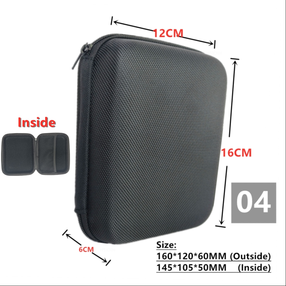 Digital Multimeter Bag Tool Storage Bags for Electronic Accessories Shockproof Bag EVA Box Case Earphone Data Cable Storage Bag: black