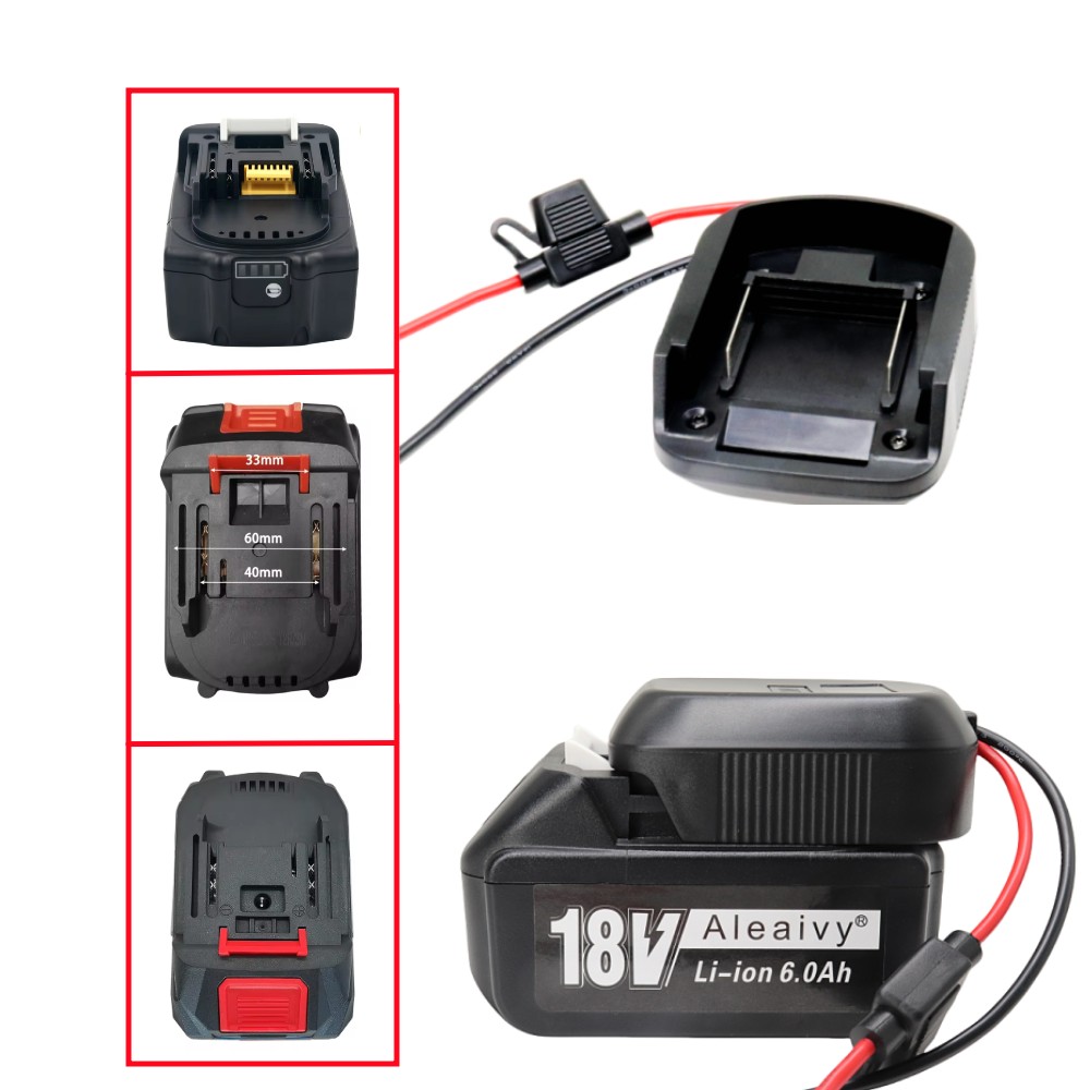 Pour Makita 14.4V 18V Li-ion adaptateur de batterie bricolage batterie câble connecteur adaptateur de sortie BL1830 BL1840 BL1850 pour perceuses électriques