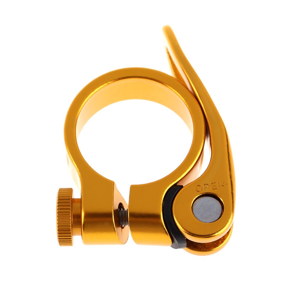 Aluminum Alloy Seatpost Clamp Quick 31.8mm MTB Bike Cycling Saddle Seat Post Clamp Quick Release Spare Parts for Bicycles: gold