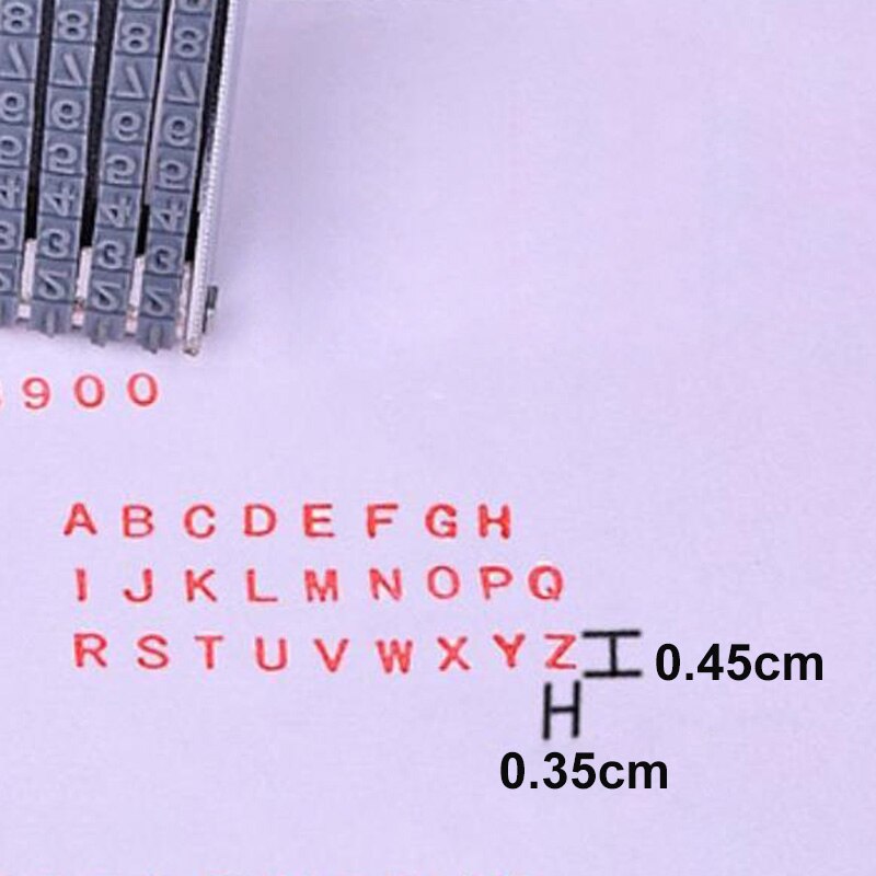 Multipurpose Rolling Stamp 8 Digits Letter Number Emboss DIY Stamper QJY99