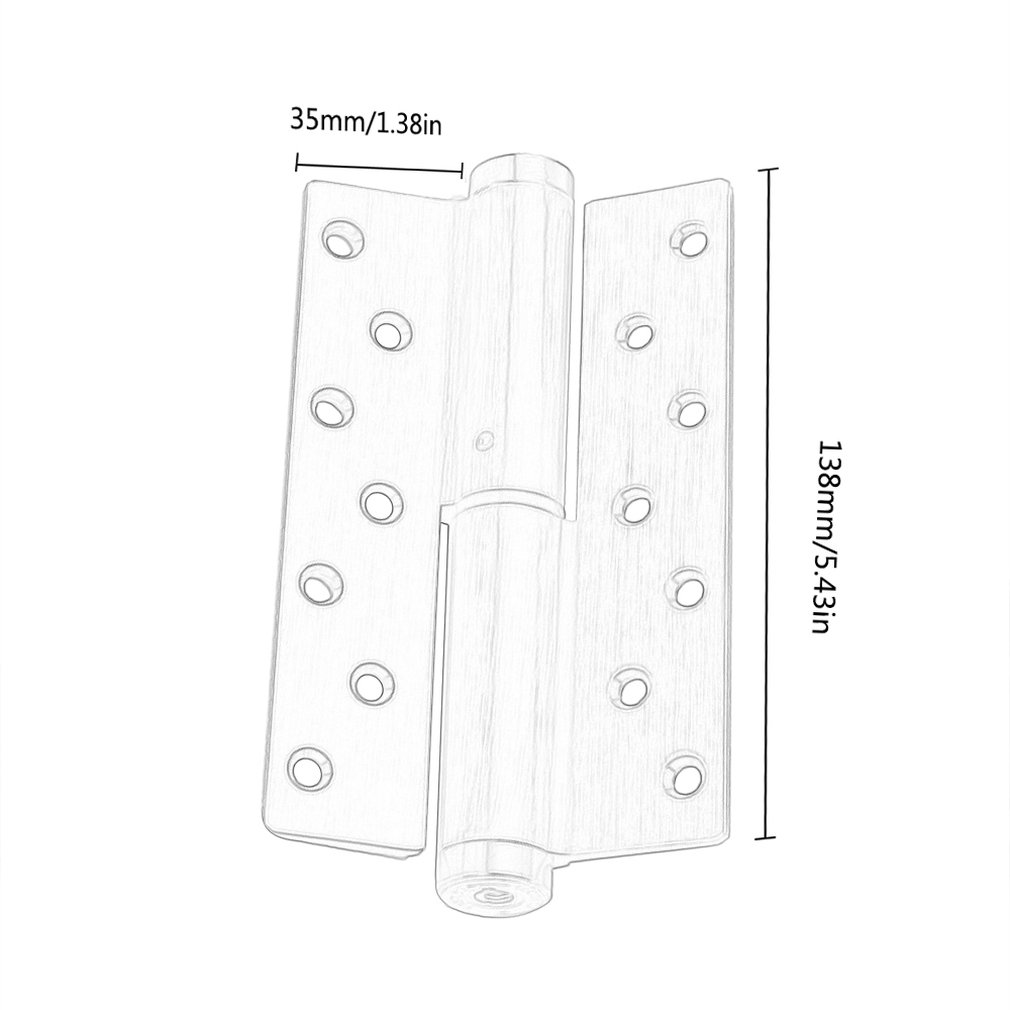 5Inch Stealth Door Automatic Door Closer Hinge Hydraulic Buffer Damping Spring Hinged Blind Door Self-Closing Page Right Open