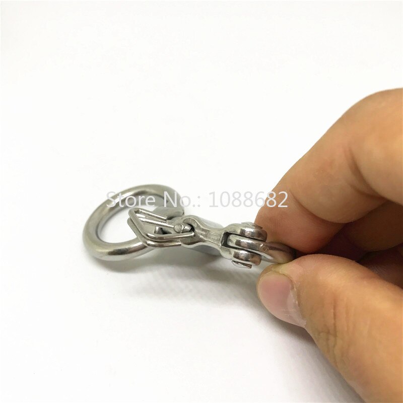 10PCS 65mm Bail Rigging Sailboat Swivel Snap Shackles 316 Stainless Steel Swivel Shackles