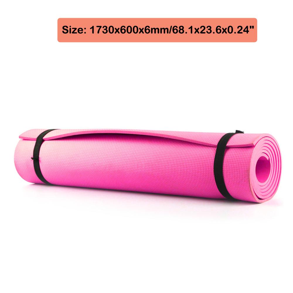 All-purpose sklisikker miljø pilates treningsmatte 4/6mm tykk eva yogamatte treningsutstyr gymtrening: 6mm- rosa