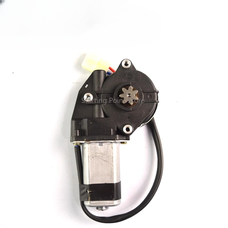 Auto Raam Glazen Lifter Motor Universeel Elektrisch Raam Lifter Motor 12V 24V Accessoire 4-Hole Vierkante As Vlakke As 3-Hole: Bruin