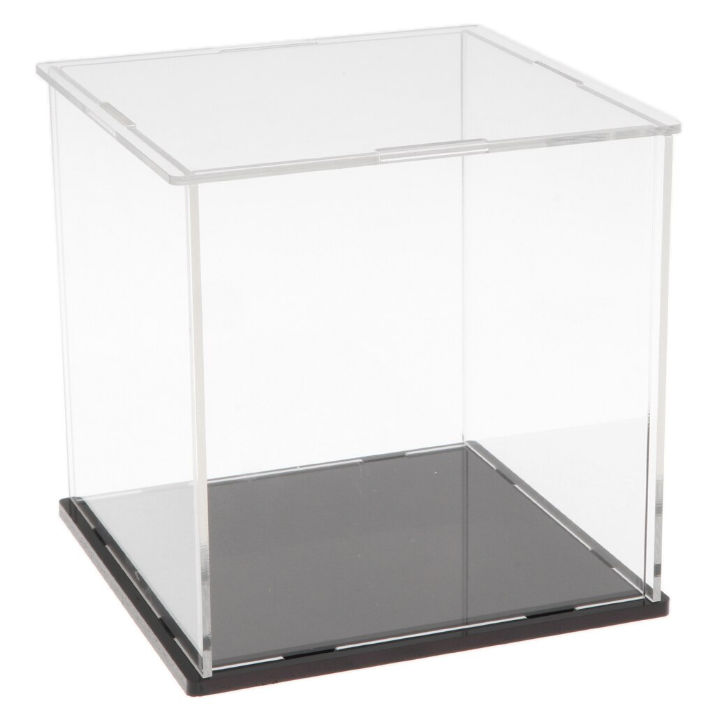 14X14X14Cm Clear Vitrine Box Show Case Met Base Voor Anime Model Speelgoed