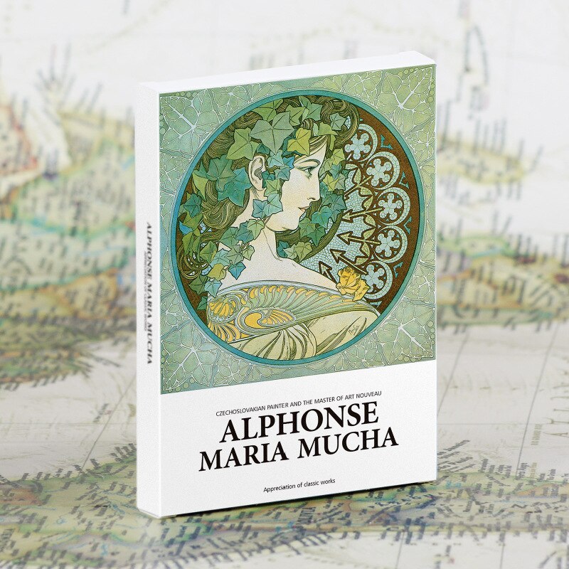 Lot de 30 cartes postales anglaises de la série du musée d'art, enveloppes de artistes célèbres, œuvres d'art, travaux de Monet, Picasso, Van Gogh: Mucha