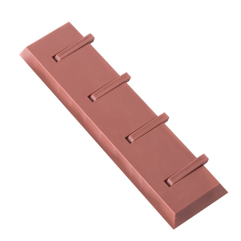 Zotobon Duurzaam 4 Haken Non-Punch Plakken Haken Badkamer Keuken Rekken Muur Deuren Achter Haken Kapstokken Woonaccessoires m367: Rood