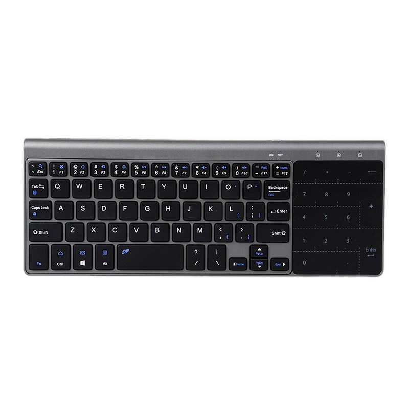Zienstar 2.4G Draadloze Mini Toetsenbord Met Touchpad En Numpad Voor Windows Pc/Laptop/Smart Tv