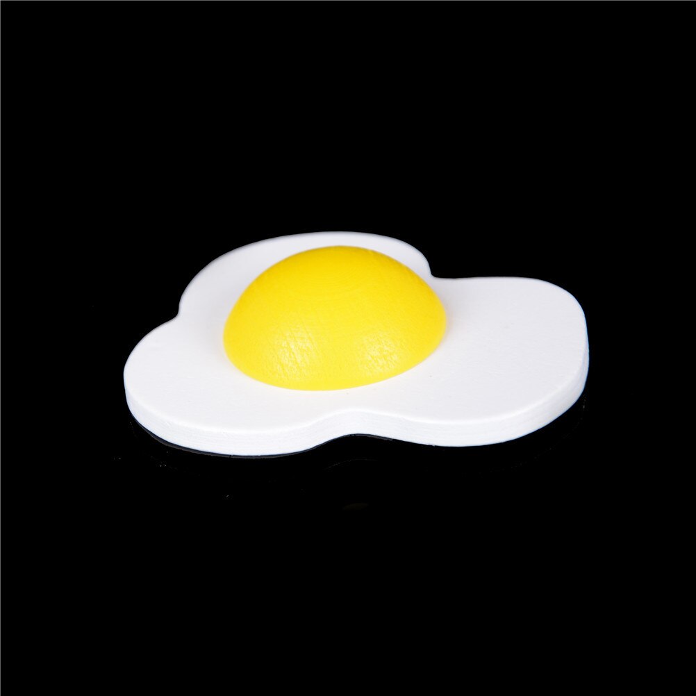 2pc Entwicklungs Holz Magnetischen Omelett Ei Eigelb Spaß Küche Lebensmittel Täuschen Rolle Spielen freundlicher Spielzeug