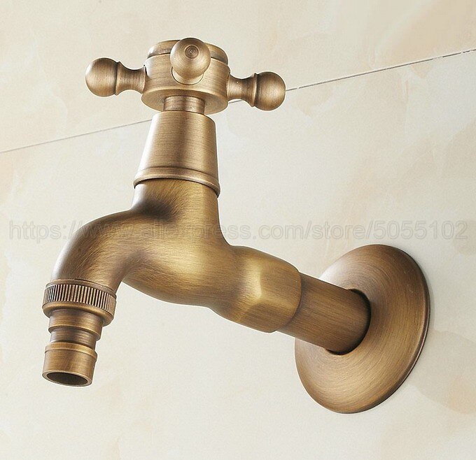 Antieke Koperen Wasmachine Kraan Outdoor Kraan Tuin Bibcock Tap Badkamer Wasmachine Water kraan zav101