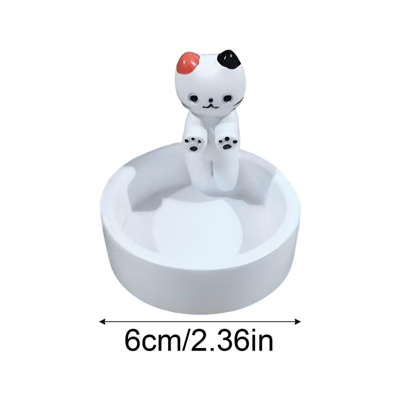 Candelabro con garra cálida para gato, candelabro de resina para gatito, candelabro de aromaterapia con forma de gato a la parrilla, adorno de escritorio