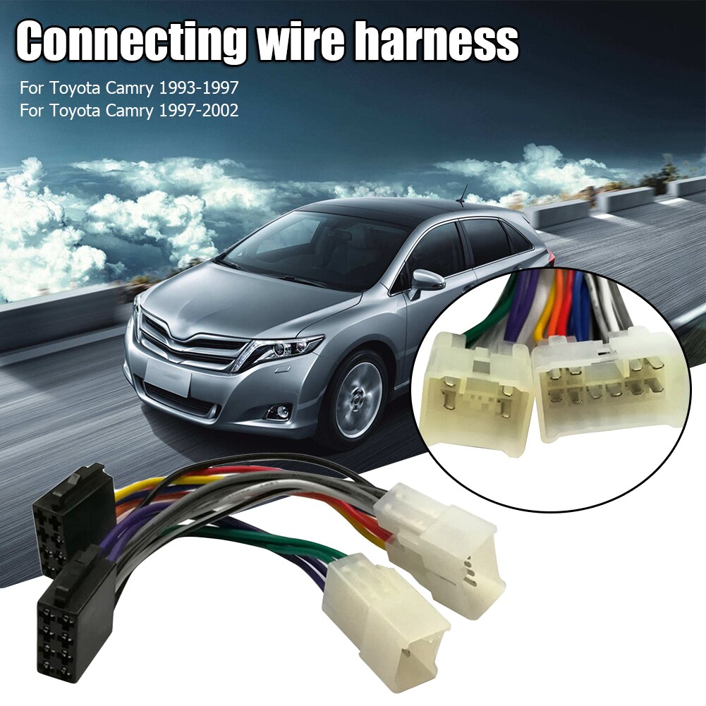 ISO Car Stereo Radio Harness Adapter Wiring Connector for Toyota Camry Corolla Aurion Avalon Hilux Kluger Landcruiser RAV4 Yaris
