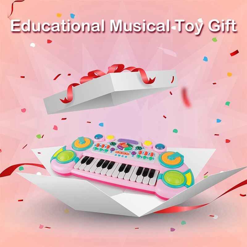 Peuter Keyboard Piano 24-Key Kinderen Piano Speelgoed Multifunctionele Muzikale Speelgoed Voor Jonge Kinderen Jongens En Meisjes