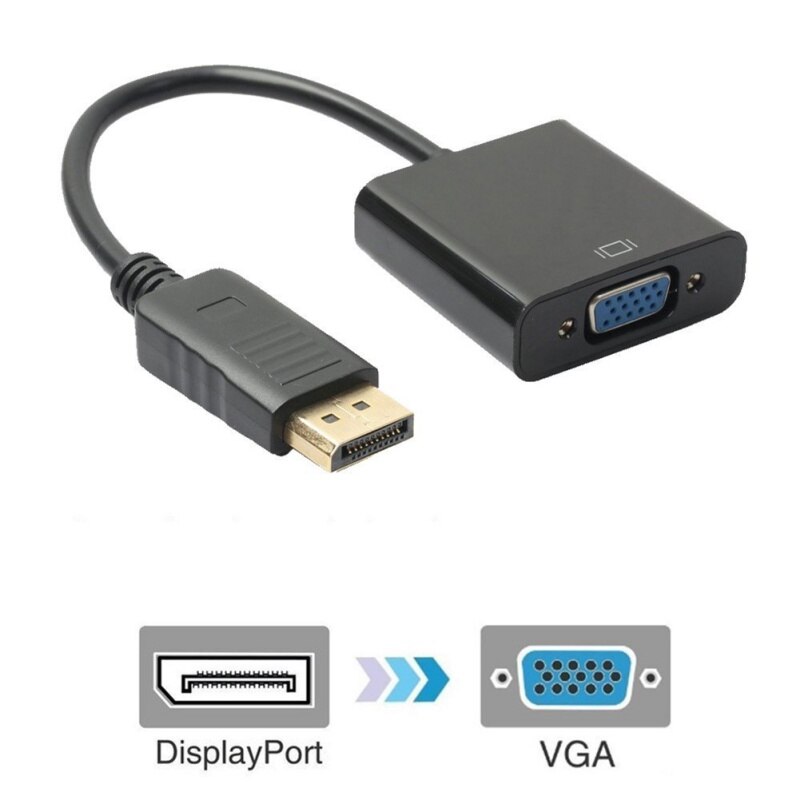 Displayport DP Male Naar VGA Vrouwelijke Adapter Display Port Kabel Converter DP naar VGA Adapters