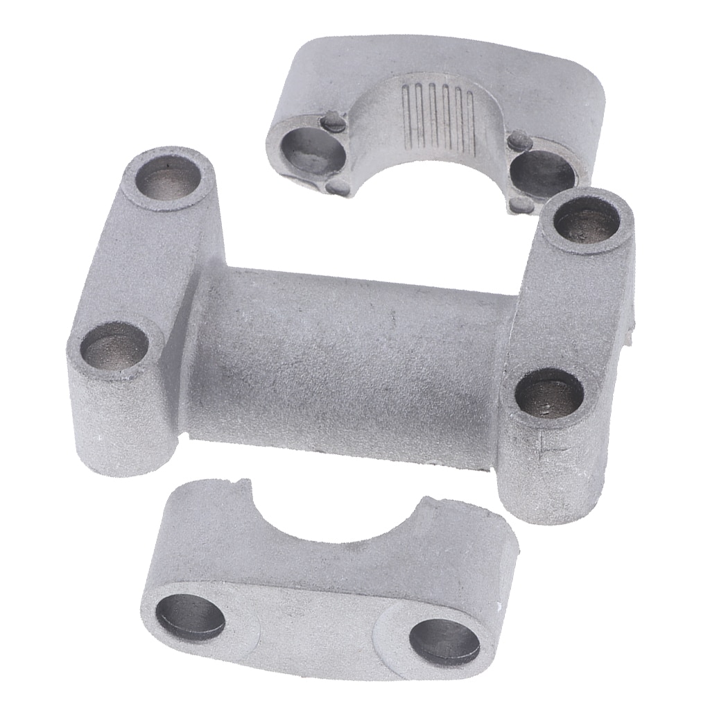 stuurverhoger motorfiets 1 Set 7/8 22mm Zilver Aluminium Motorfiets Stuur Klem Riser Mount Adapter Fit 110cc 125cc Dirt pit Bike ATV motorfiets stuur risers (Size : 3-B25Black