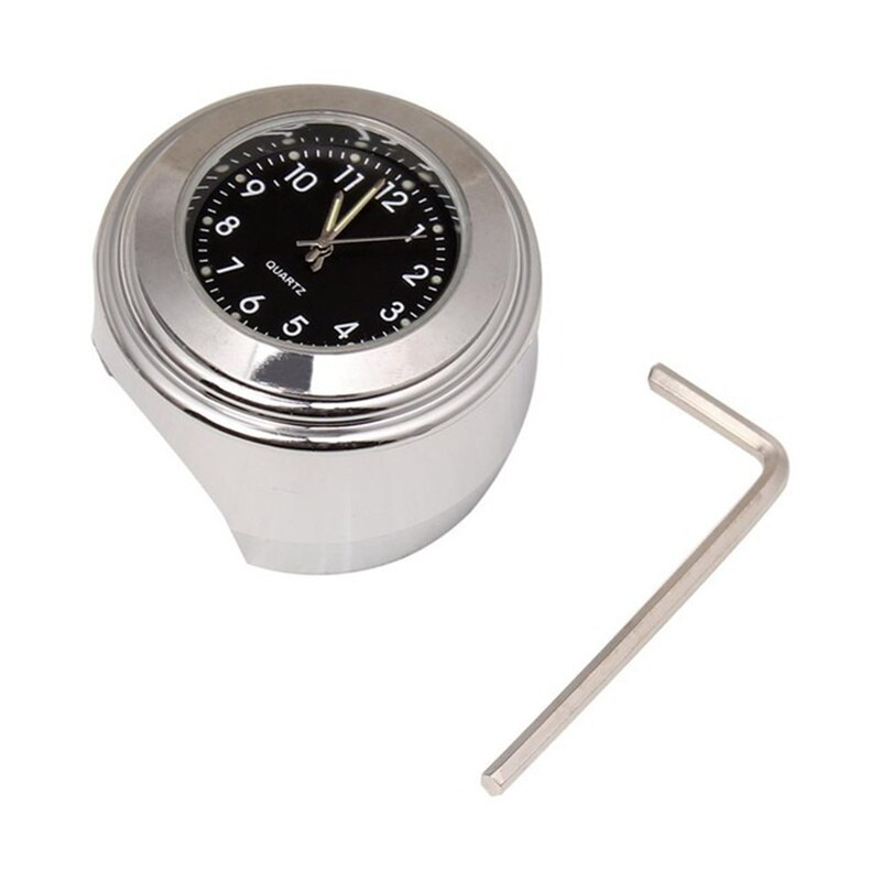 Reloj de Moto a prueba de polvo, de cuarzo, resistente al agua, montaje en manillar, horario Universal de motocicleta, 7/8 pulgadas