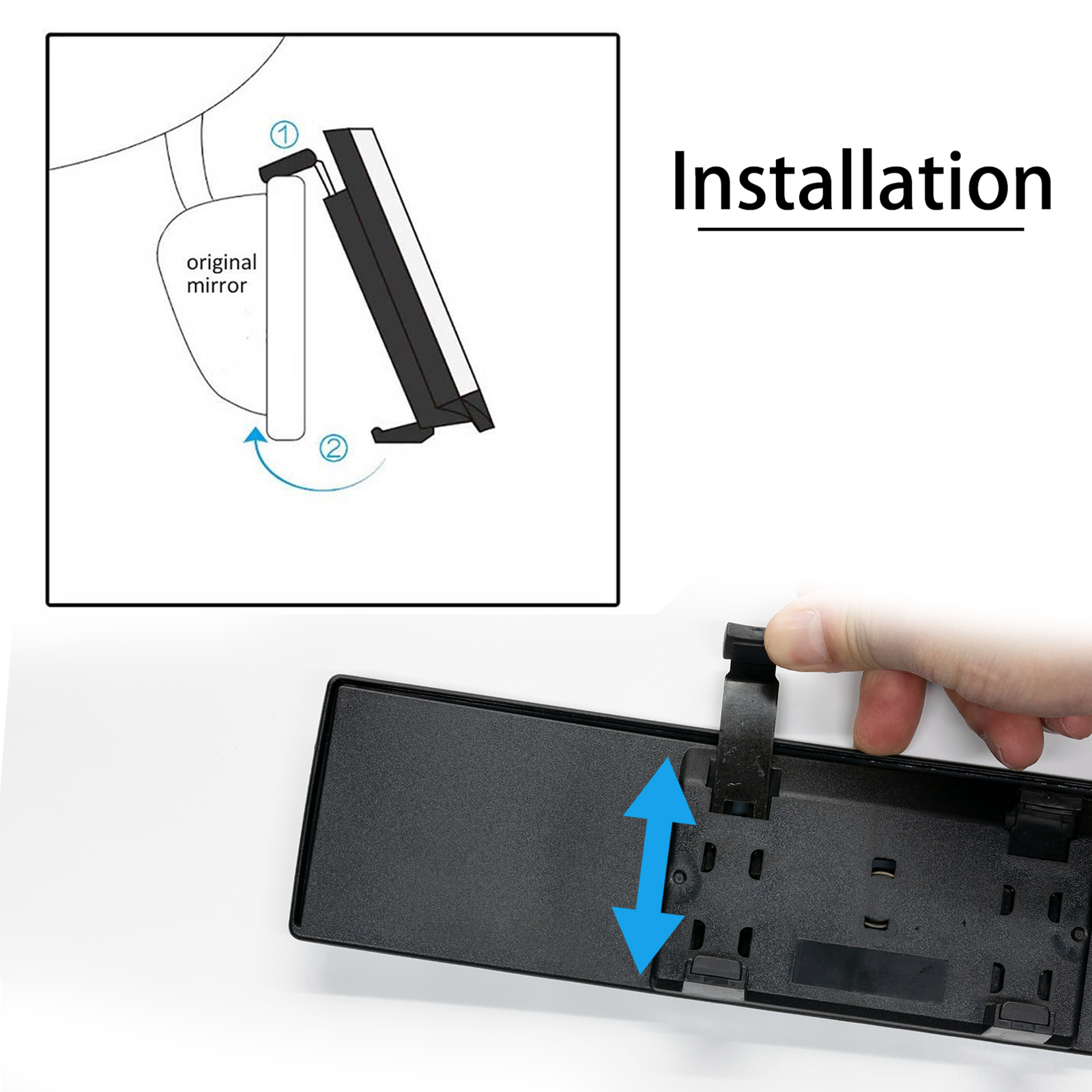 Uniwersalne panoramiczne lusterka wewnętrzne samochodu lusterko wsteczne szerokokątne lusterko wsteczne z klipsem na instalacji lusterko wsteczne