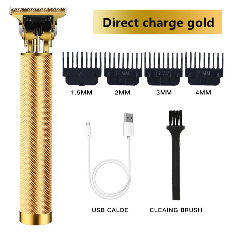 Tondeuse Professionele Man Trimmer Voor Baard Elektrische Haar Kam Hond Clippers Set Baard Razor Voor Haar Knippen Kapper: gold