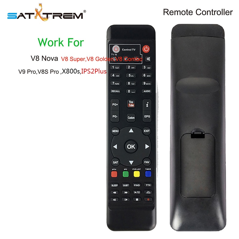 Mando a distancia V8 para DVD S2, receptor satélite Digital, Satxtrem, compatible con la serie x800, Freesat, Freesat gratis, Sat V7, Super GT, V9 NOVA