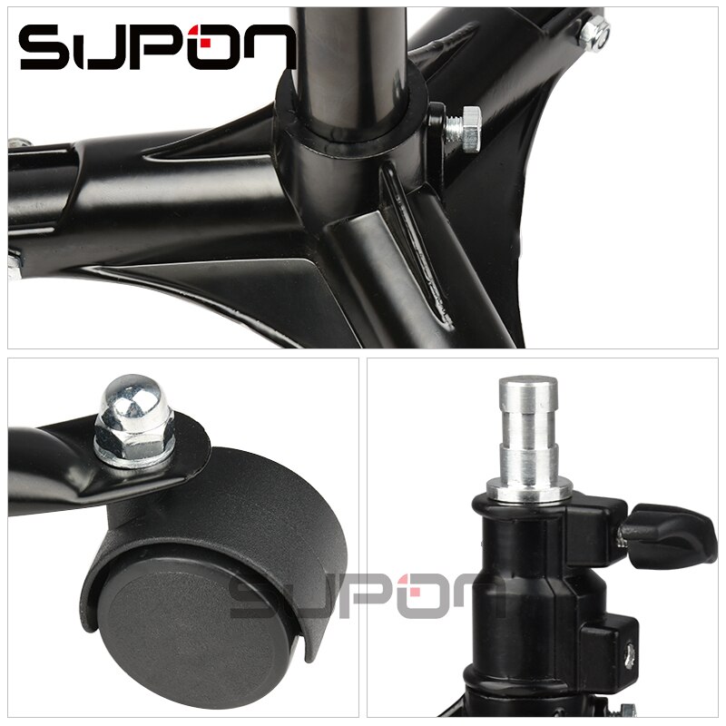 Supon Flash Floor Light Stand 70cm Folding base Roller Photography studio video Light Triopod