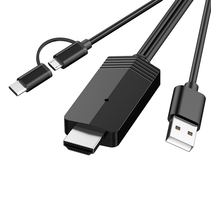 1080P TV stick HDMI Cable LD24 High Compatible With Phones With Micro USB/Type-C Interface Support CellPhone With Android System