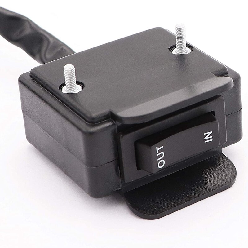 12V ATV Winch Rocker Switch with Handlebar Control Line Kit for ATV/UTV