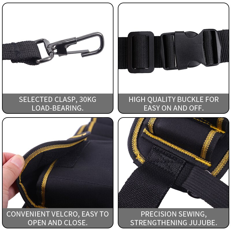 Tool Pouch Waterproof Maintenance and Electrician's Tool Belt Multifunction Tool Bag, Belt Bag, Electrician Tool Bag