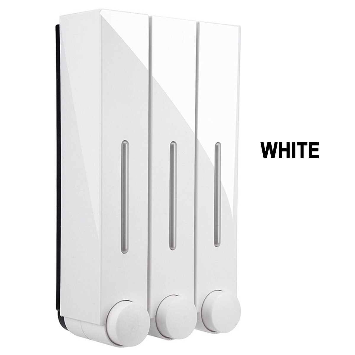 Single/Double 350ml Liquid Soap Dispenser Hand Touch Wall Mounted Liquid Soap Container Shower Bottle For Kitchen Bathroom Hotel: Triple White