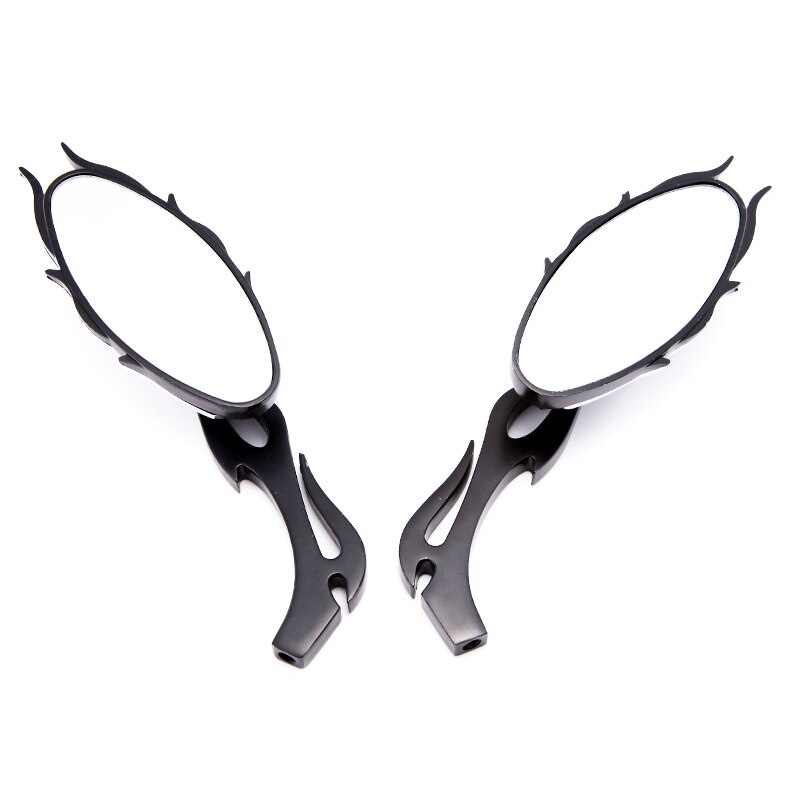 Motorcycle Chrome Flame Mirrors Chopper Bobber Rearview Side Mirror For Harley For Kawasaki VULCAN VN 750 800 900 1500 1600